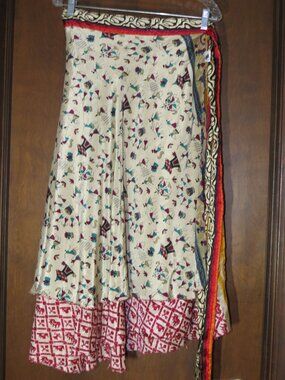 The Nomad’s Caravan Sari Wrap Skirt XL Calf (60x32)